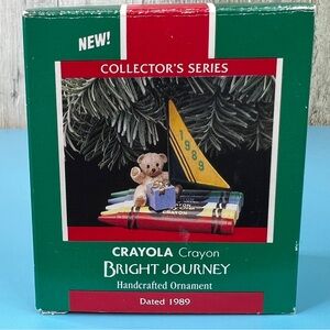 Hallmark Keepsake Ornament Crayola Crayon Bright Journey Handcrafted Dated 1989